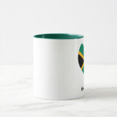 Südafrika-Flaggenherz Tasse (Zentrum)