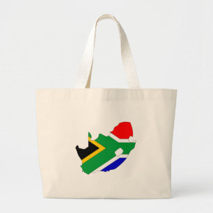 Südafrika-Flaggenkarte Jumbo Stoffbeutel
