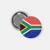 Südafrika-Flaggenmagnet Magnet (Vorderseite/Rückseite)