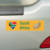 Südafrika Flaggenschwerpunkt + Karte Autoaufkleber (Auf Auto)