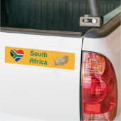 Südafrika Flaggenschwerpunkt + Karte Autoaufkleber (Auf Lkw)