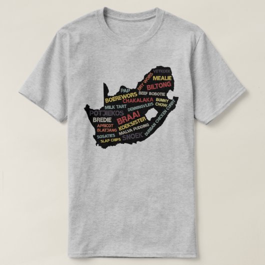 Südafrika Food Map Classic T-Shirt (Design vorne)