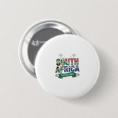 Südafrika Fußball 2026 Fußball Fett Land Typografi Button (Vorne & Hinten)