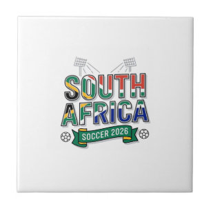 Südafrika Fußball 2026 Fußball Fett Land Typografi Fliese