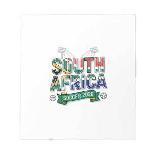 Südafrika Fußball 2026 Fußball Fett Land Typografi Notizblock