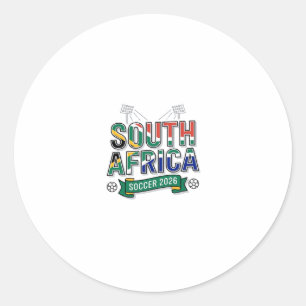 Südafrika Fußball 2026 Fußball Fett Land Typografi Runder Aufkleber