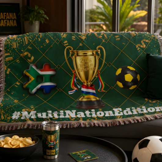 Südafrika Fußball | 2026 Global Games Gold Blank Decke