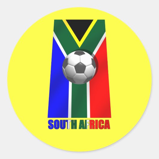 Südafrika Fußball-Ball für Fans Runder Aufkleber (Vorderseite)