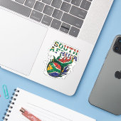 Südafrika Fußball Flammender Ball Retro-Fußball Fa Aufkleber (Laptop mit iPhone)