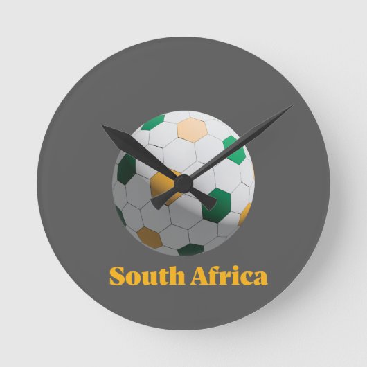 Südafrika Fußball Runde Wanduhr (Vorderseite)