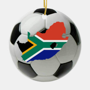Südafrika-Fußballfußballverzierung Keramik Ornament