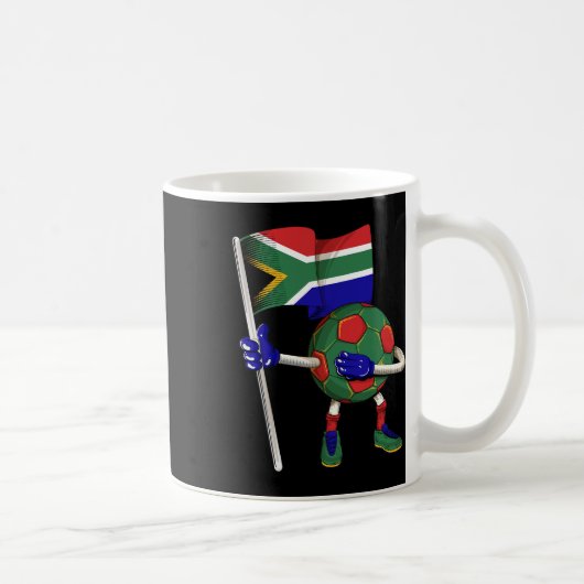 Südafrika Fußballtrikot Afrika-Flagge Footbyll Da Kaffeetasse (Rechts)
