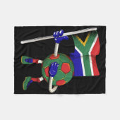 Südafrika-Fußballtrikot Afrika-Flagge Footll Dab Fleecedecke (Vorderseite (Horizontal))