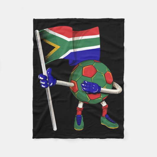 Südafrika-Fußballtrikot Afrika-Flagge Footll Dab Fleecedecke (Vorderseite)
