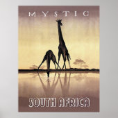Südafrika, Giraffe, Vintage-Reise Poster (Vorne)