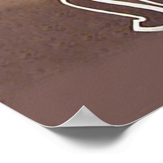 Südafrika, Giraffe, Vintage-Reise Poster (Ecke)