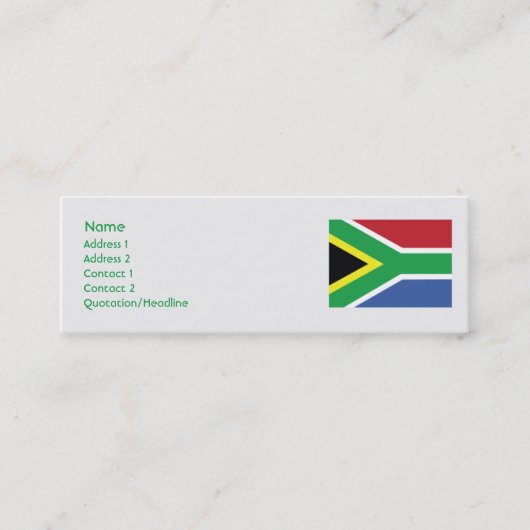 Südafrika - Haut Mini Visitenkarte (Vorderseite)