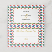 SÜDAFRIKA Hochzeitsfeier Christlich Platzkarte (Außenseite Aufgefaltet)