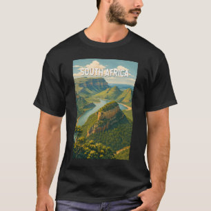 Südafrika-Illustration Reise Kunst Vintage T-Shirt