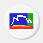 Südafrika Kapstadtflagge Magnet (Vorne)
