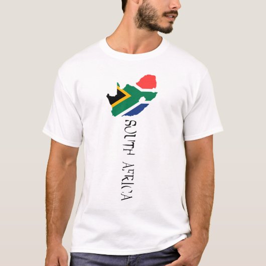 Südafrika Karte Flagge T-Shirt (Vorderseite)