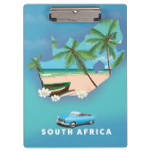 Südafrika Karte Illustration Reiseplakat. Klemmbrett (Vorderseite)