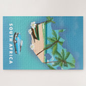 Südafrika Karte Illustration Reiseplakat. Puzzle (Horizontal)
