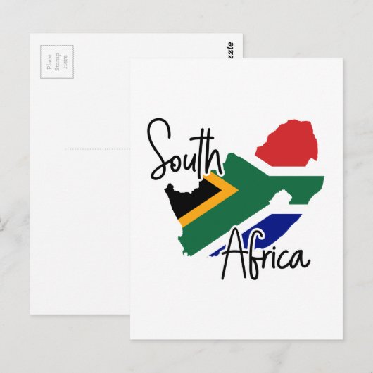 Südafrika-Karte Postkarte (Vorne/Hinten)