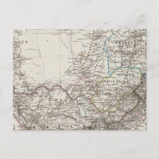 Südafrika-Karte Postkarte (Vorderseite)