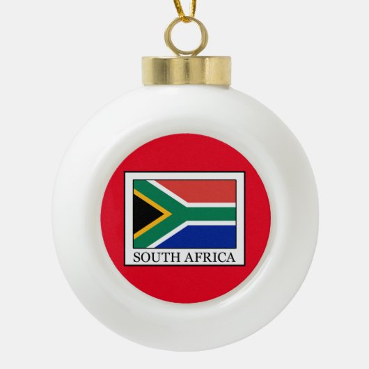 Südafrika Keramik Kugel-Ornament (Vorderseite)