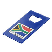 Südafrika Kreditkartenflaschenöffner (Vorderseite Schrägansicht)