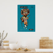 Südafrika Kunst Qantas Reiseplakat Afrikanisch Poster (Küche)