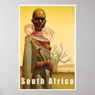Südafrika Kunstprint Afrikanisches Reiseplakat Poster