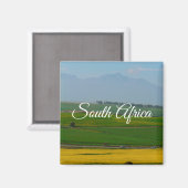 Südafrika Ländliche Canola Landschaft Berge SA Magnet (Vorderseite/Rückseite)