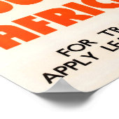 Südafrika Lion Vintage Reise Poster (Ecke)