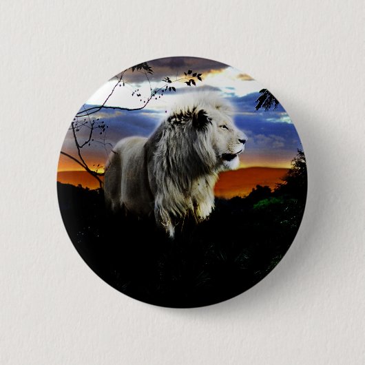 Südafrika Löwe im Dschungel Button (Vorderseite)