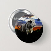 Südafrika Löwe im Dschungel Button (Vorne & Hinten)