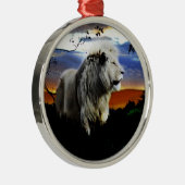 Südafrika Löwe im Dschungel Ornament Aus Metall (Rechts)