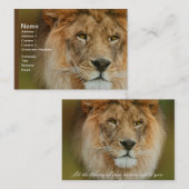 Südafrika Majestic Lion Nah Visitenkarte (Vorne/Hinten)