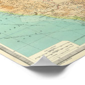 Südafrika mit Schifffahrtsrouten Poster (Ecke)