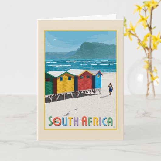 Südafrika | Muizenberg Beach Karte (Gelbe Blume)