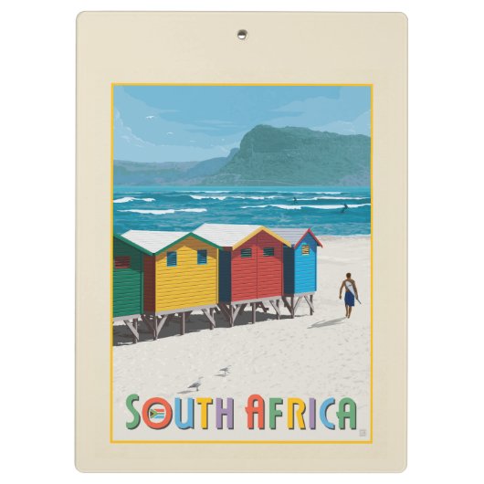 Südafrika | Muizenberg Beach Klemmbrett (Rückseite)