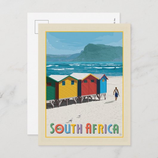 Südafrika | Muizenberg Beach Postkarte (Vorne/Hinten)