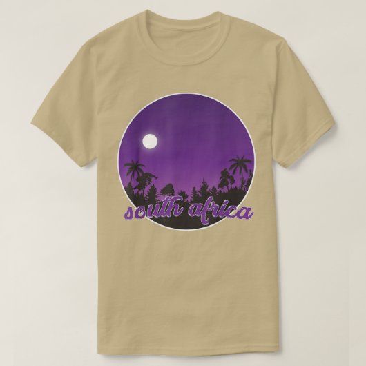 Südafrika Nachts mit Palmen T-Shirt (Design vorne)