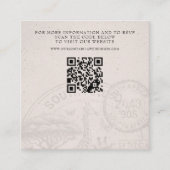 Südafrika Pass Hochzeit QR Begleitkarte (Vorderseite)