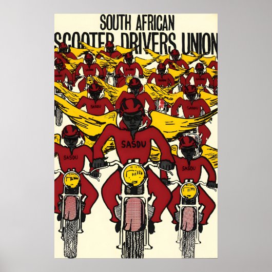 Südafrika Politisches Plakat Scooter-Fahrer (Vorne)