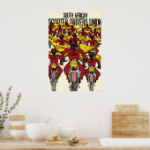 Südafrika Politisches Plakat Scooter-Fahrer (Küche)