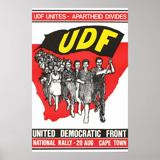 Südafrika Politisches Plakat UDF Apartheid (Vorne)