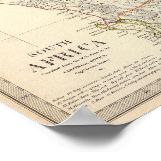 Südafrika Poster (Ecke)