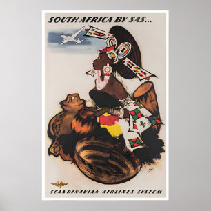 Südafrika Poster Reise Kunst Afrikanischer Druck